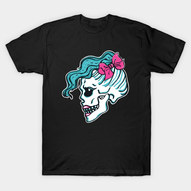 Girl Skull T-Shirt by Marina BH